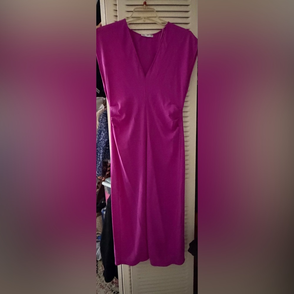 Zara Fuchsia Midi Dress